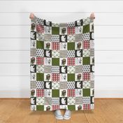 Cabin in the woods - Wholecloth Cheater Quilt - Rotated