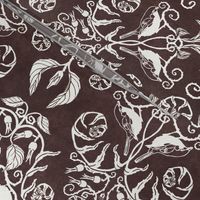 Damask Woodland bird brown 