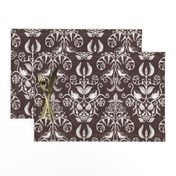 Damask Woodland bird brown 