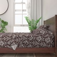 Damask Woodland bird brown 