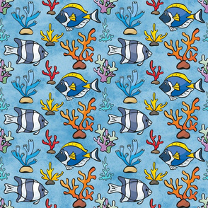 Tropical Cartoon Fish