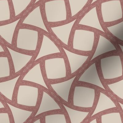 Dusty Rose Pink Geometric - medium/small - inverse