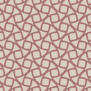 Dusty Rose Pink Geometric - medium/small - inverse