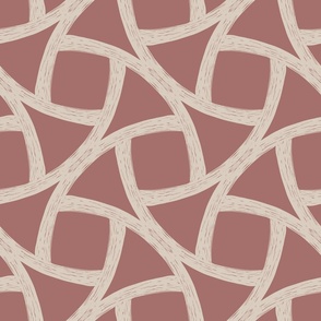 Dusty Rose Pink Geometric - Large