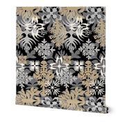 Hawaiian Abstract Quilt Floral - Neutral Colorway