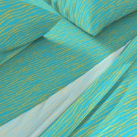 Turquoise and gold stripe//  teal ocean stripe with gold