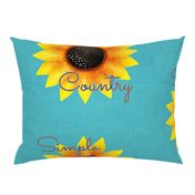 The Painterly Sunflower / Simple Country Pillow  