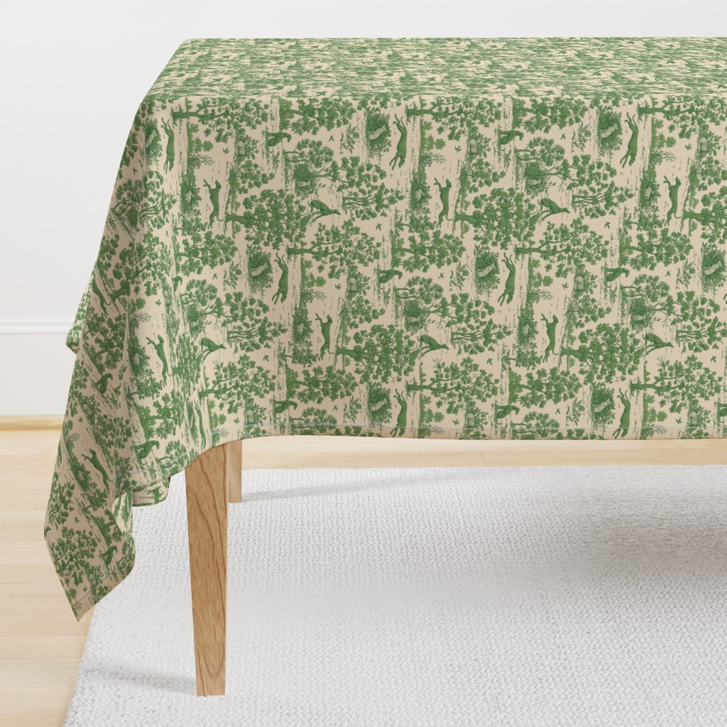 Green Light Antique Greyhound Toile 