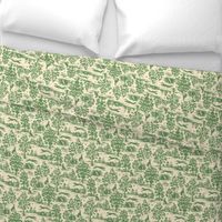 Green Light Antique Greyhound Toile 