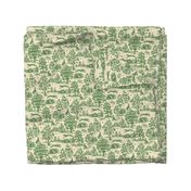 Green Light Antique Greyhound Toile 