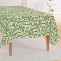 Green Light Antique Greyhound Toile 