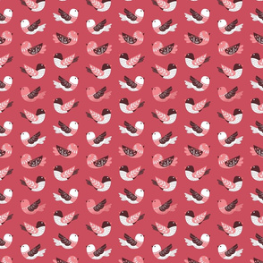 Floral Woodland Pink - Birds V02