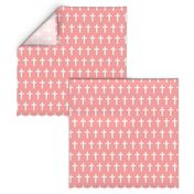 White Crosses on Light Pink