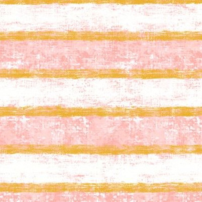 Yellow-Peach Nautical Stripes 9"