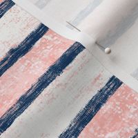 Navy-Peach Nautical Stripes 8"