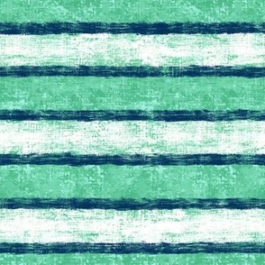 Navy-Aquamarine Nautical Stripes 8"