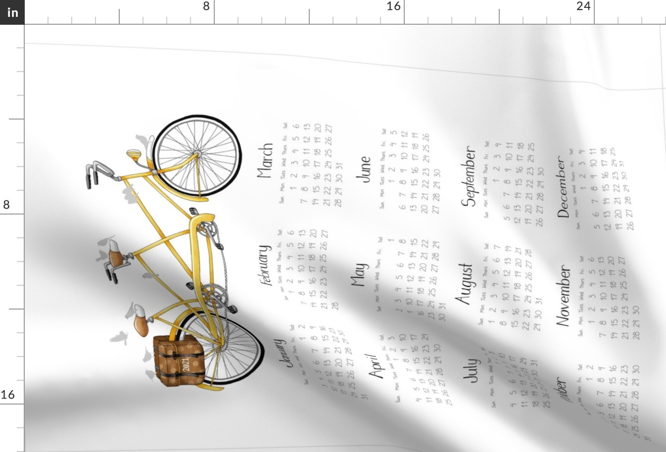 2021 Tandem Calendar - Yellow