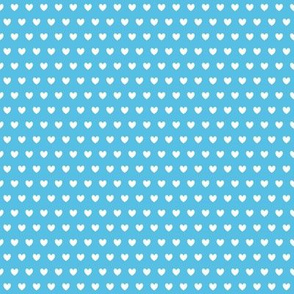 heart polka dots tiny blue
