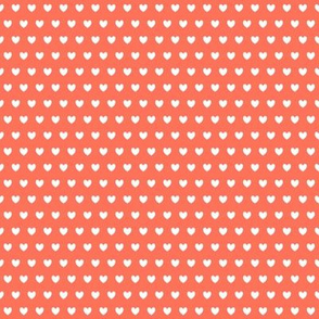heart polka dots tiny coral
