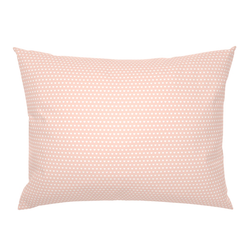 heart polka dots tiny peach