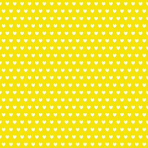 heart polka dots tiny yellow