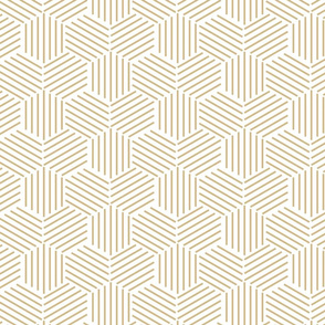 golden hexagon lines