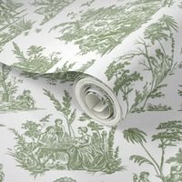 Marseilles Toile ~   Greenhouse on White ~ Medium 