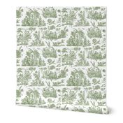 Marseilles Toile ~   Greenhouse on White ~ Medium 