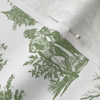 Marseilles Toile ~   Greenhouse on White ~ Medium 