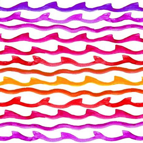 Shark Stripe in sunset colors