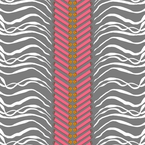 Cigarettes and Smoke Chevron Pink and Grey
