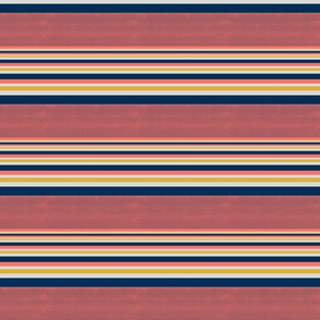 Butterfly Garden: Four Color Horizontal Stripes  - SMALL 