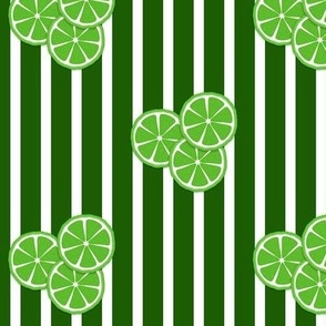 lime slices on lime stripes