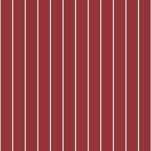 farmhouse pin stripes, brick red