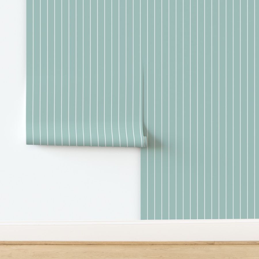 farmhouse pin stripes, seafoam