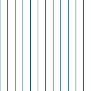 farmhouse pin stripes blue on white