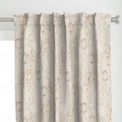 Tulip Garden Linen Canvas Natural White Taupe