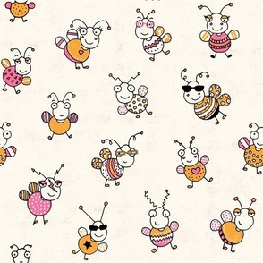 Cute cool bees pattern