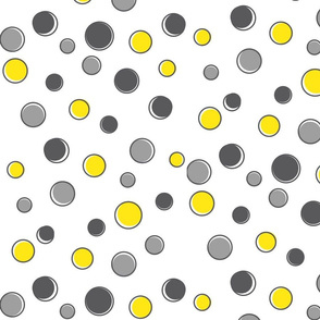 Grey & Yellow Dots