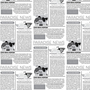 Paradise News Large Print Black and White