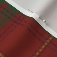 Rothesay red tartan variant, 8" with purple and gold stripes
