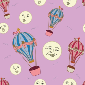 Hot air balloons in lavender
