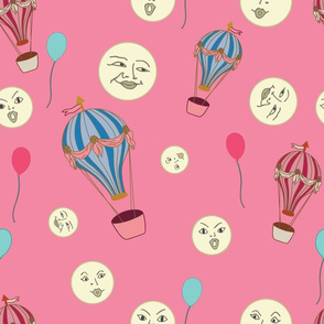 Hot air balloons in Pink