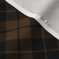 brown and black diagonal tartan