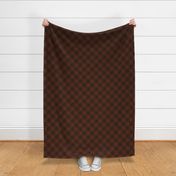 dark rust and brown diagonal tartan