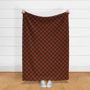 rust and brown diagonal tartan