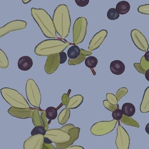 Large Scale Huckleberries on Lavender