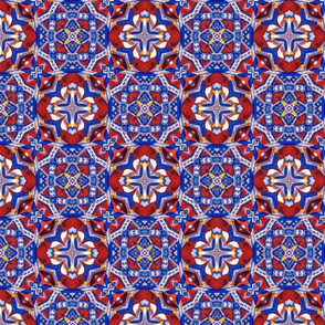 Moroccan Red and Blue