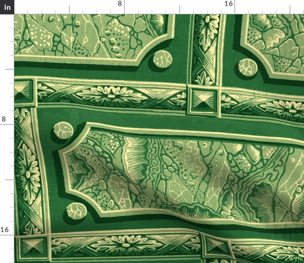 Neoclassical Marble Panels ~ Emerald  