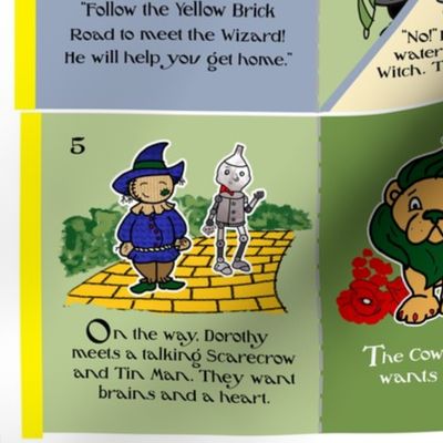 Small The Wonderful Wizard of Oz book and dorothy doll fat quarter kids quiet book 27 x 18 inches